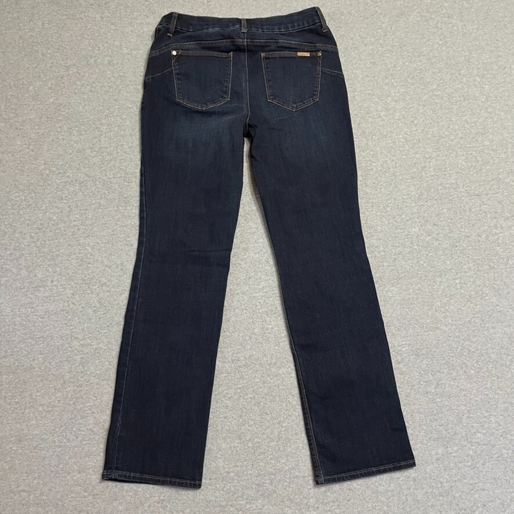 Chicos Jeans Womens 4 Short Chicos 0 Short So Lifting Straight Leg Dark Denim - Picture 2 of 11